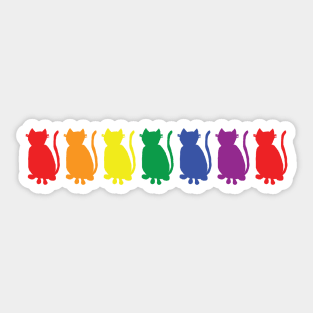 Colorful Cats Pride Rainbow Sticker